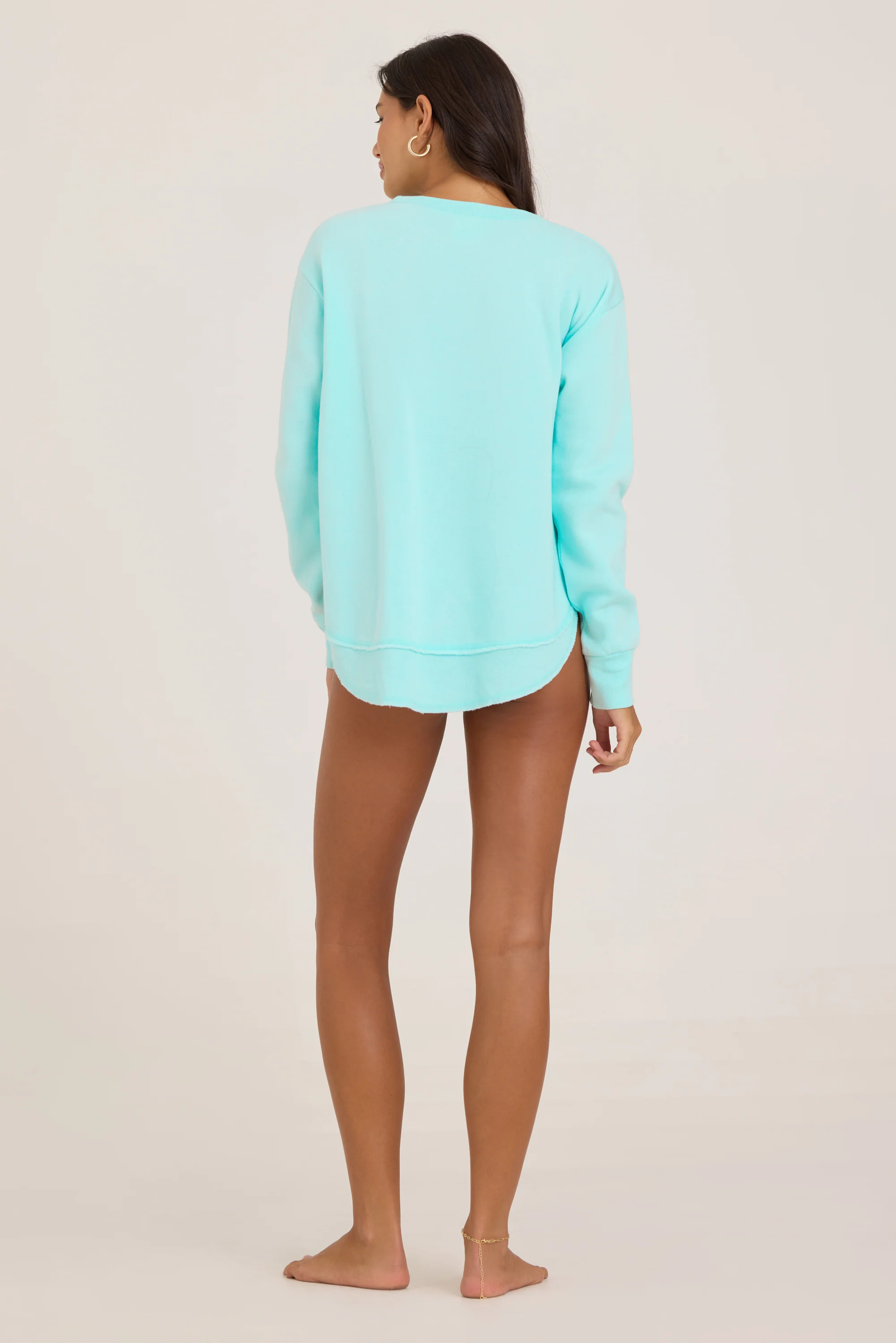 New Burnout Round Hem Crewneck - Maui Mint - Image 3