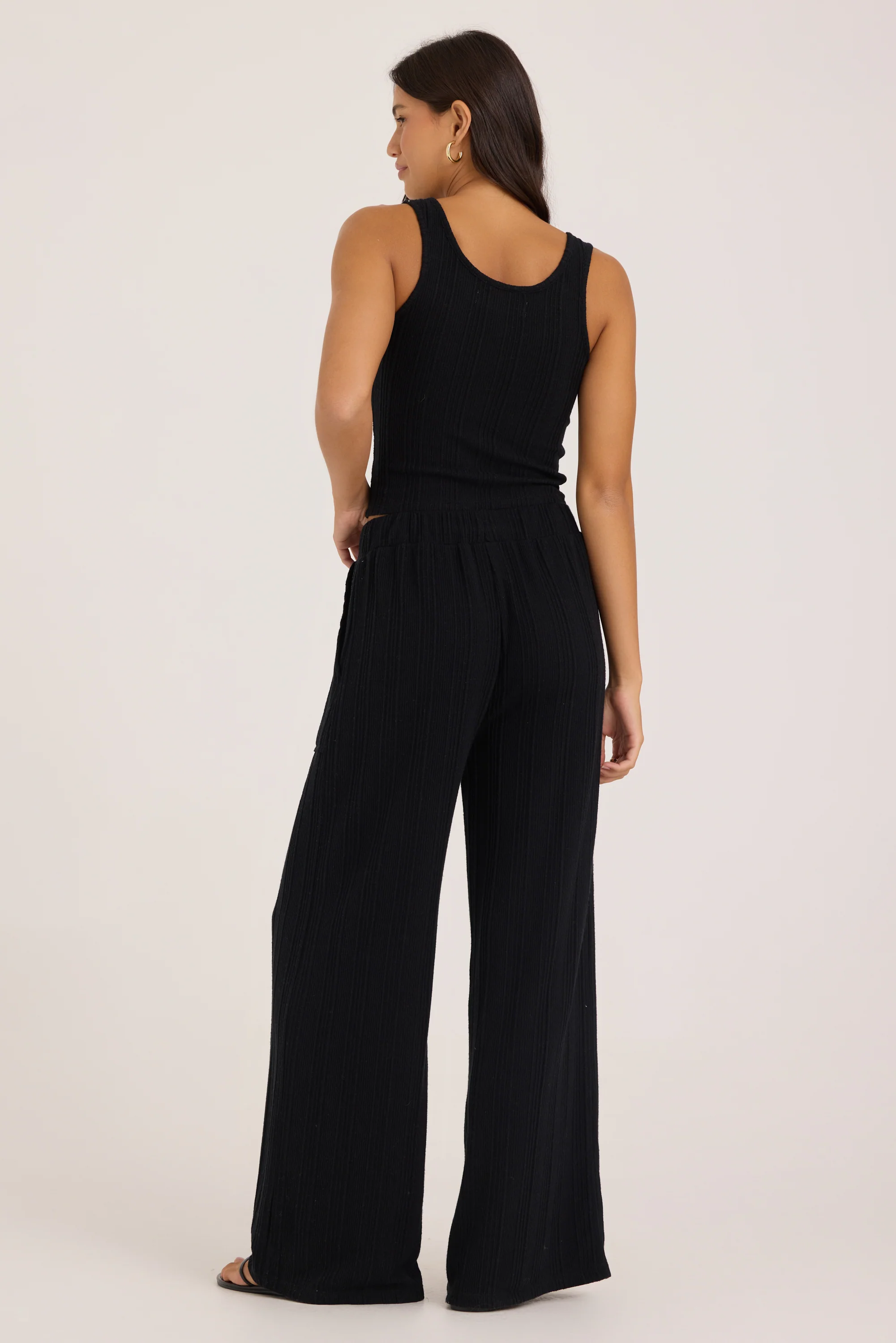 Novelty Rib Tank With O-Ring Straps - Black - Image 8